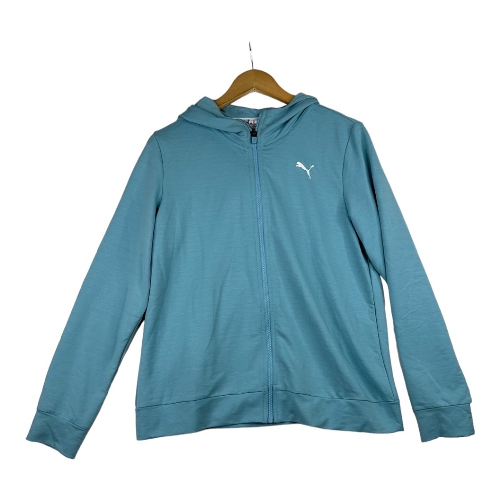 Puma Women's Light Blue Full Zip Hoodie Size XL